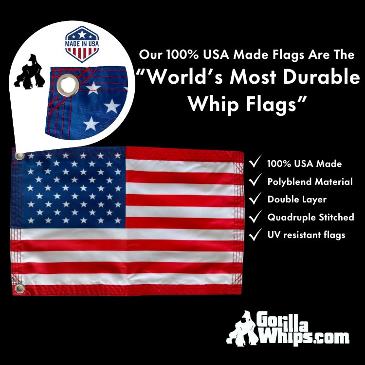 Best whip flags 12"x18" Grommet Flags UTV RZR JEEP