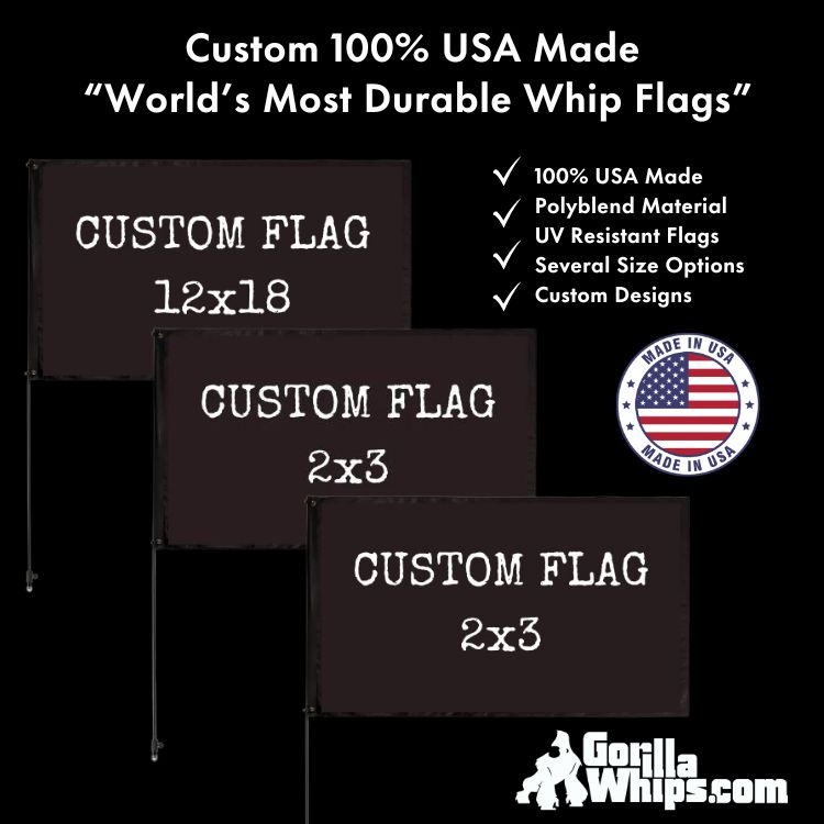 custom whip flags