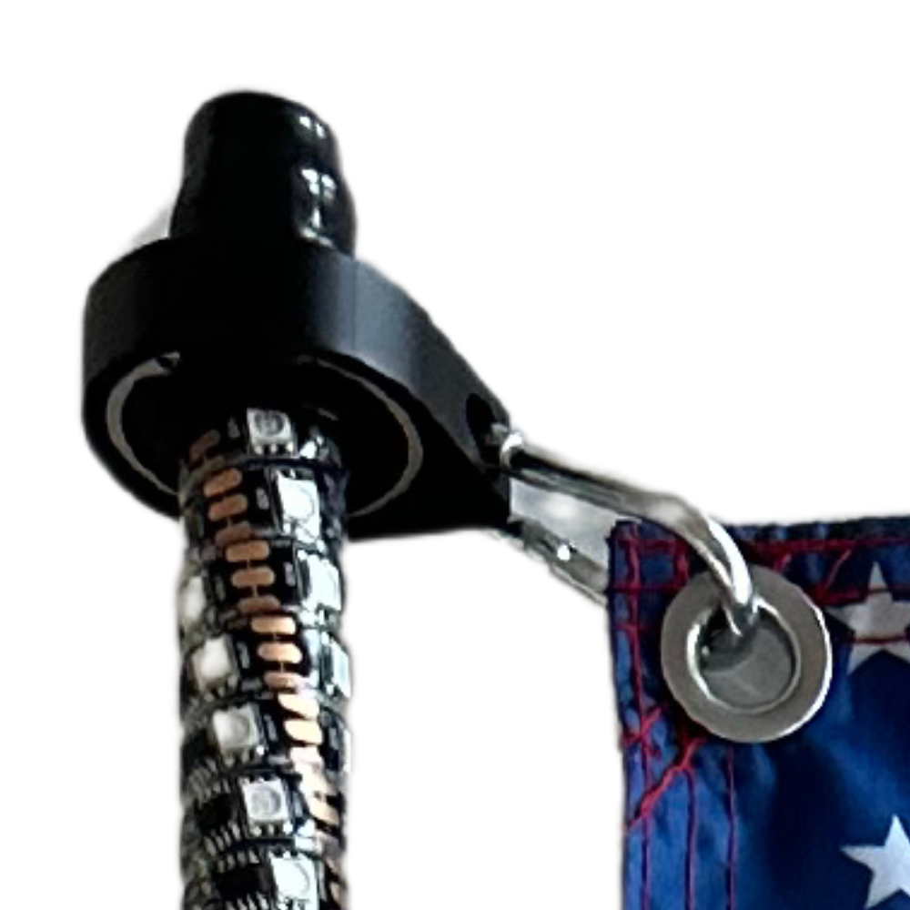 Rotating Flag Clamps For Pair Elite HD LED Whips (Set of 4)