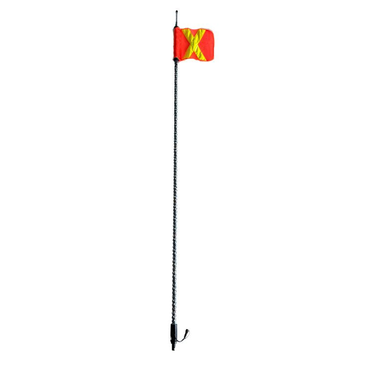 7' LED Whip Xtreme Mining Industrial Safety Single Whip