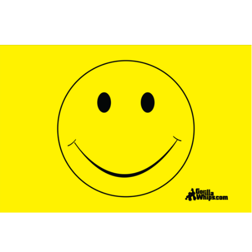 Yellow Smiley Face 12x18 Pocket Flag For 1/4" & 5/16" Whips
