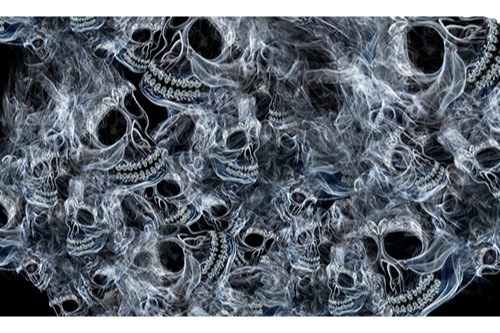 Smoke Skull Flag 12" x 18" Grommet Flag