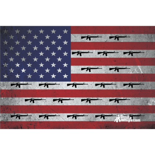 American Guns 12x18 Pocket Whip Flag For 1/4" & 5/16" Whips