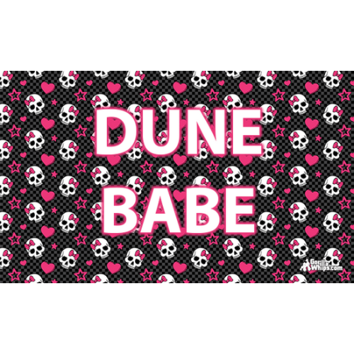 Dune Babe Skulls 12x18 Pocket Whip Flag For 1/4" & 5/16" Whips
