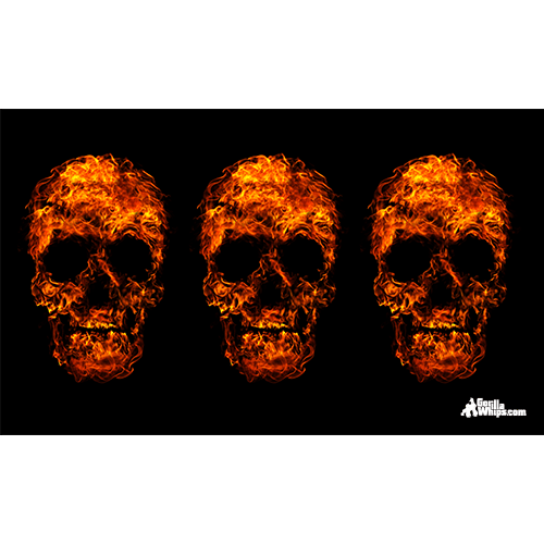 3 Skulls 3x5 Grommet Whip Flag
