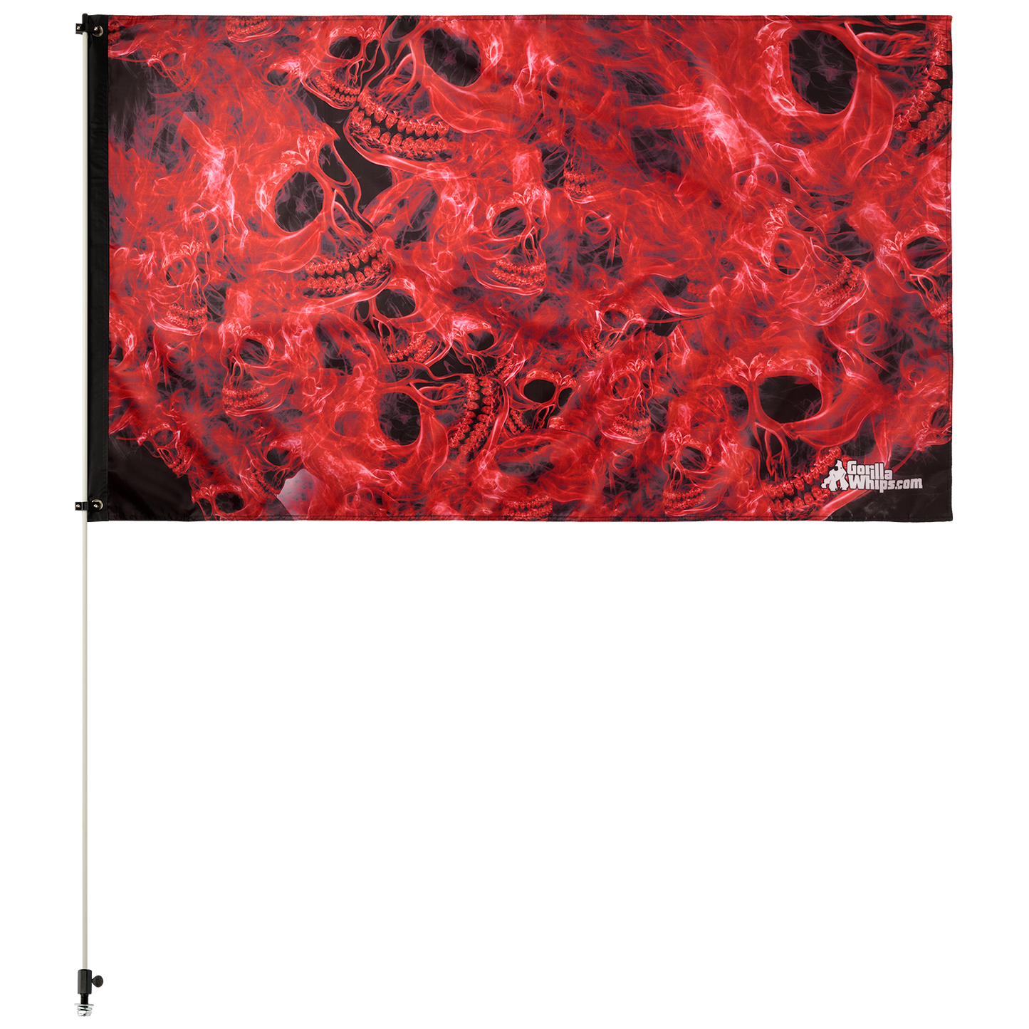 Smoke Skull Red 3' x 5' Grommet Flag