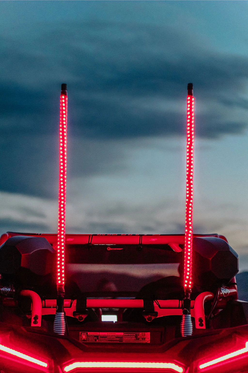 6' LED Whip Twisted Silver Max