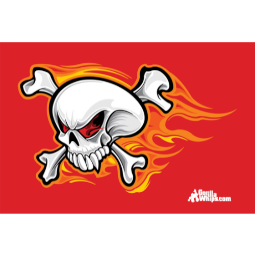 Flying Skull 2x3Grommet Whip Flag