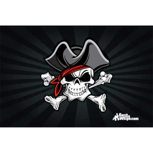 Pirate Skull 3x5 Grommet Whip Flag