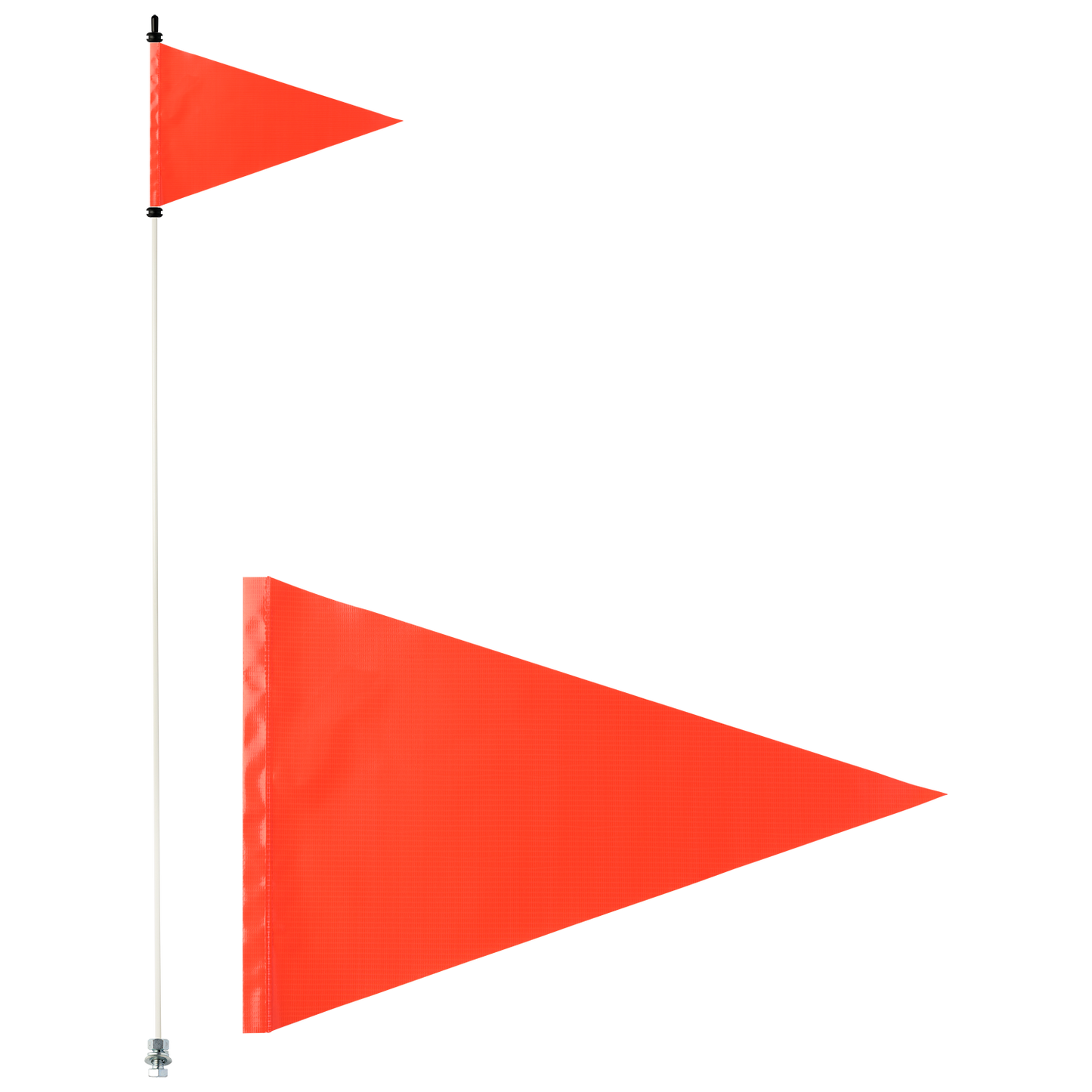 Orange Pennant Triangle Pocket Whip Flag For 1/4" & 5/16" Whips