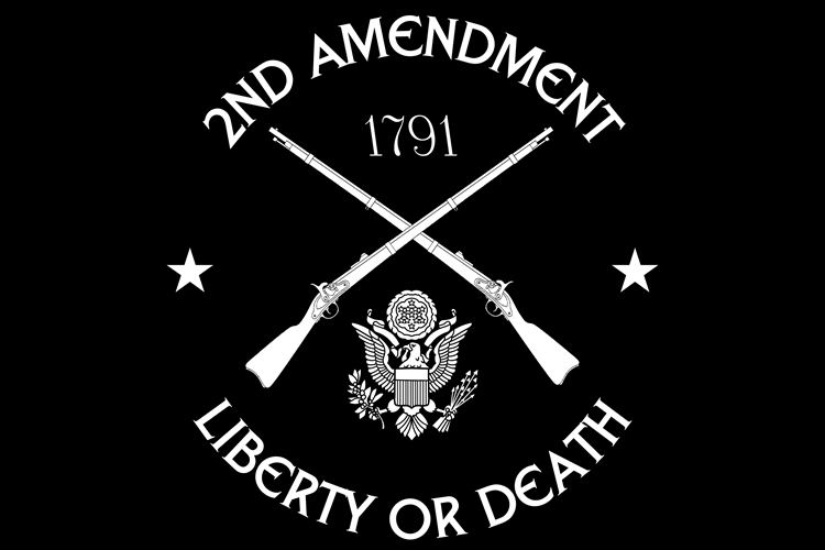 2nd Amendment Liberty or Death Flag USA 12x18 Grommet Whip Flag World's Most Durable Whip Flag