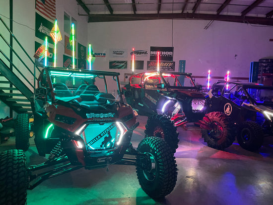 Gorilla Whips LED Whip, Rock Lights, Underglow Glow Kit Full Vehicle Lighting Package