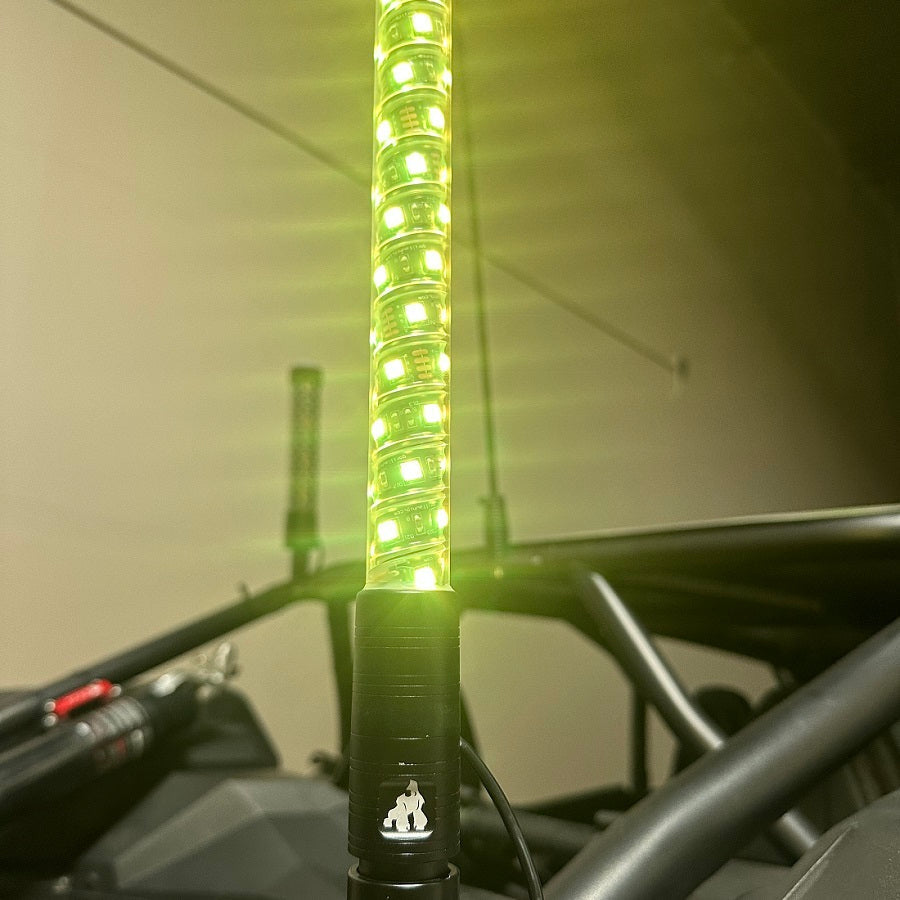 7' LED Whip Xtreme Pro Single Whip - RGB Twisted Poly Tube Encased