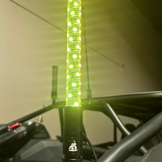 7' LED Whip Xtreme Pro Pair - RGB Twisted Poly Tube Encased