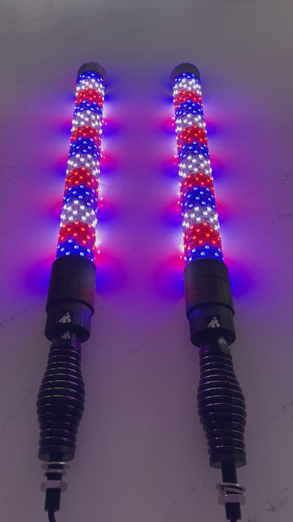 LED Whip Chunky Monkey Apex X Whip 22" Pair *NEW*