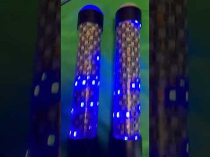 6' LED Whip Twisted Silver Max Pair