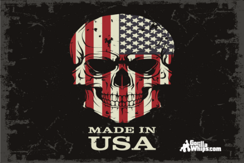 Made In USA Skull 3' x 5' Grommet Flag