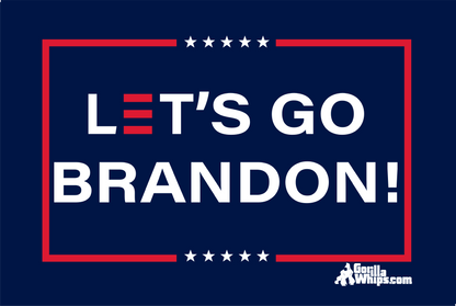 Let's Go Brandon 3x5 Grommet Whip Flag Single Layer, 3X Stitching, UV Fabric, USA Made