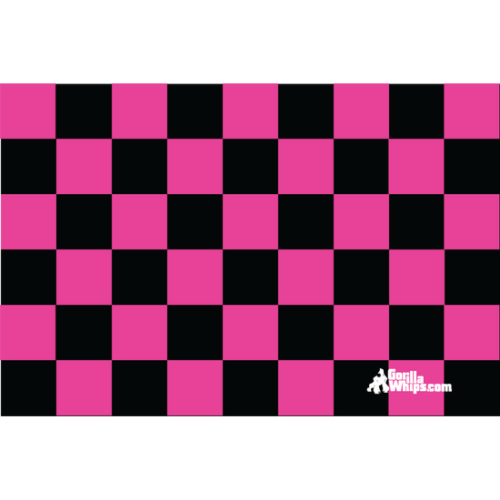 Pink Checkered 12x18 Pocket Flag For 1/4" & 5/16" Whips
