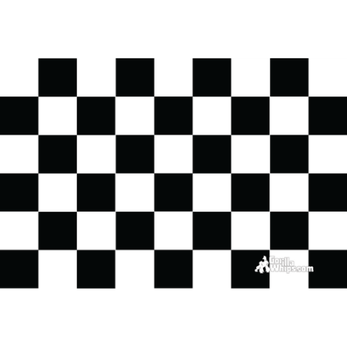 Black & White Checkered 12x18 Pocket Flag For 1/4" & 5/16" Whips
