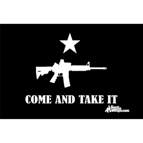 Come and Take It Gun 12x18 Pocket Flag For 1/4" & 5/16" Whips