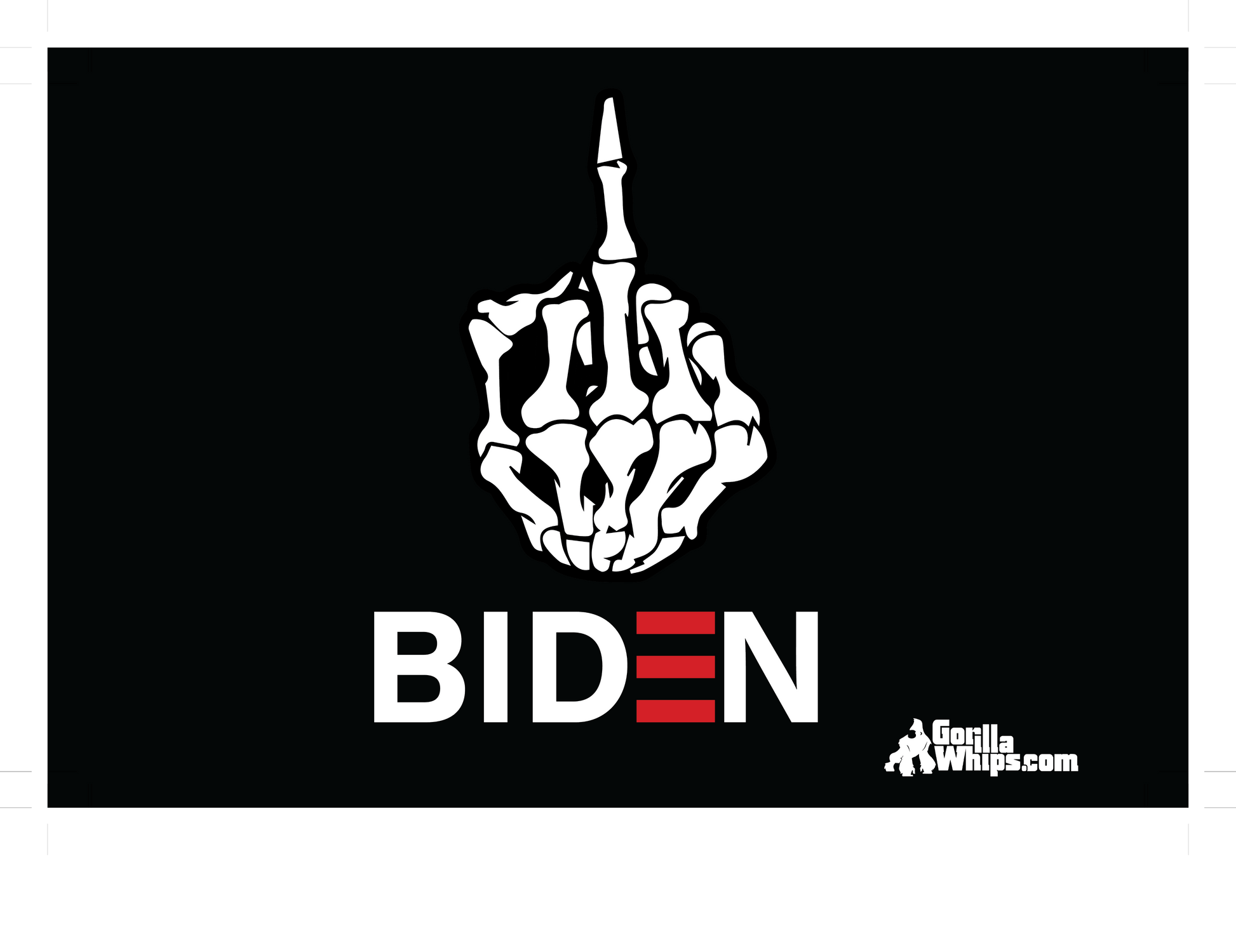 Skeleton Birdie Biden 2' x 3' Grommet Flag (NEW USA Made Highest Quality)