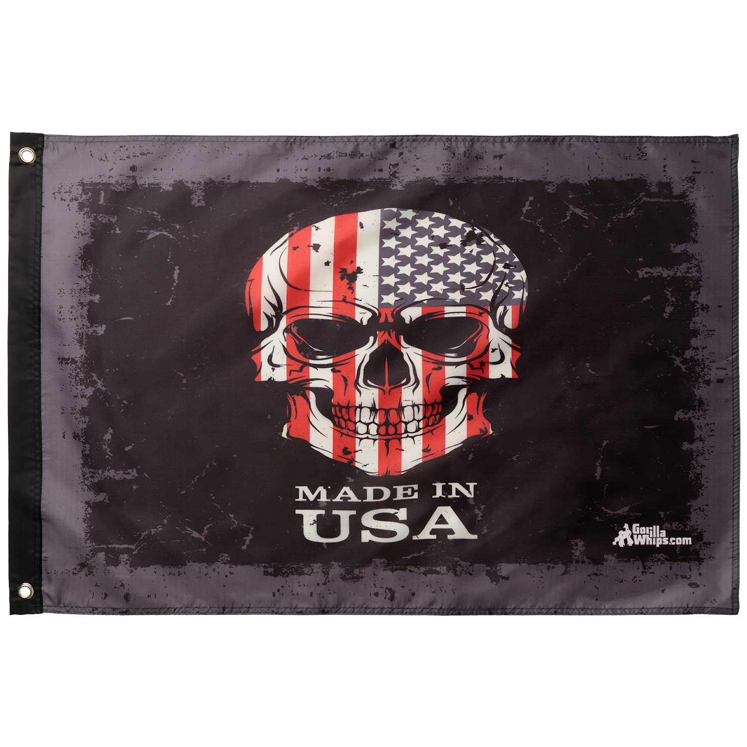 Made In USA Skull 2' x 3' Grommet Flag 