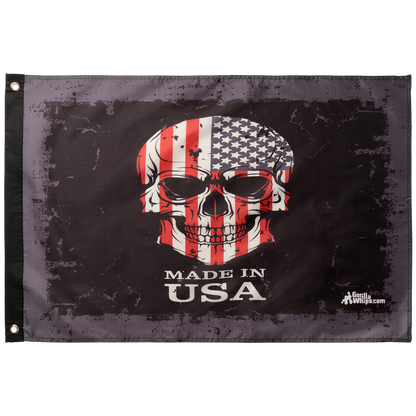 Made In USA Skull 2' x 3' Grommet Flag 