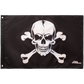 White Skull Crossbones 2' x 3' Grommet Flag 