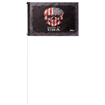 Made In USA Skull 2' x 3' Grommet Flag 