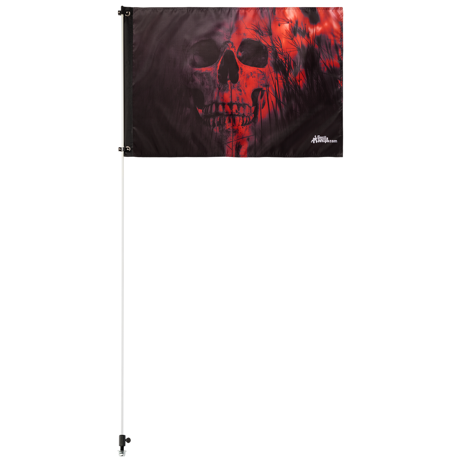 Red Skull 2'x3' Flag | UTV RZR Jeep Truck Sand Dune | Gorilla Whips