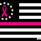 Thin Pink Line, Pink Cancer Awareness Flag 12" x 18" Grommet Flag
