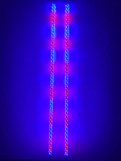 LED Whips Twisted Silver Max