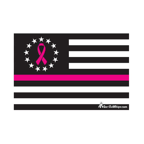 Thin Pink Line Cancer Awareness 3' x 5' Grommet Flag