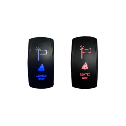 LED Lighted Whip Rocker Switches