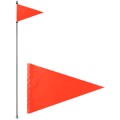 Orange Pennant Triangle Pocket Whip Flag For 1/4" & 5/16" Whips