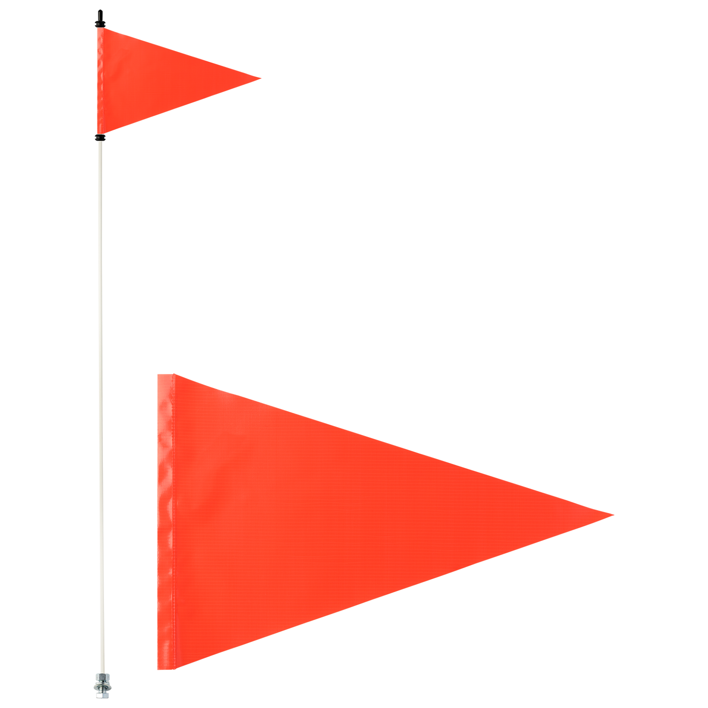 Orange Pennant Triangle Pocket Flag For 1/4" & 5/16" Whips