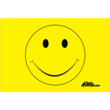 Yellow Smiley Face 12x18 Grommet Whip Flag