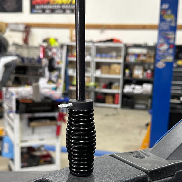 Spring Mount Black 1/4" Fiberglass Whip Gorilla Whips