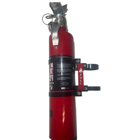 3" Fire Extinguisher Mount W/ Red H3R MaxOut 2.5LB Fire Extinguisher