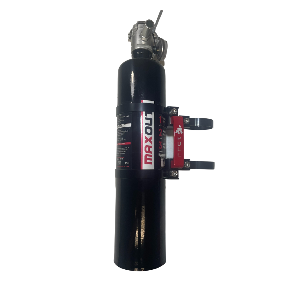 3" Fire Extinguisher Mount W/ Chrome H3R MaxOut 2.5LB Fire Extinguisher