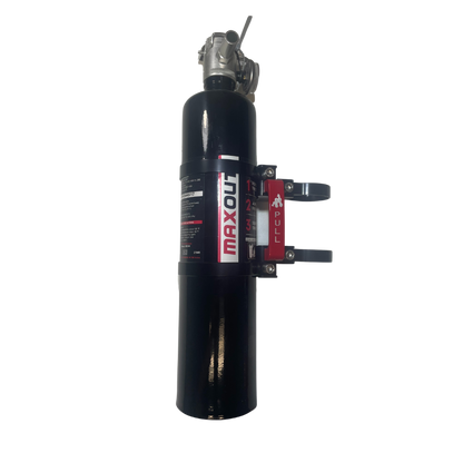 fire extinguisher mount with black H3R Fire Extinguisher