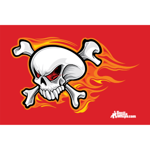 Flying Skull Red 3' x 5' Grommet Flag