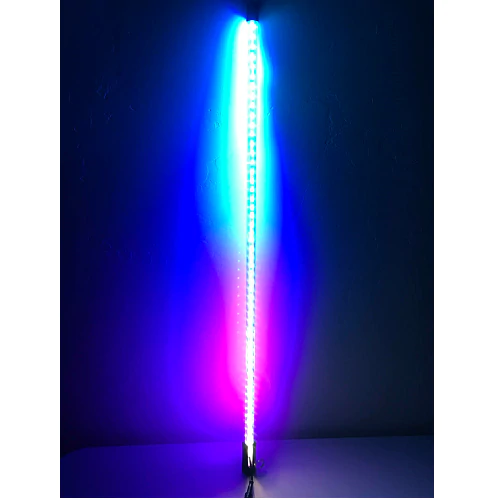 6' LED Whip Silver Xtreme Pair