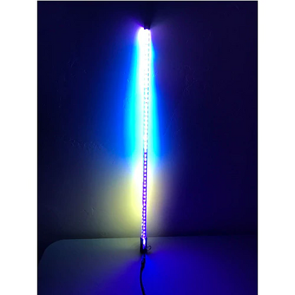 6' LED Whip Silver Xtreme Pair