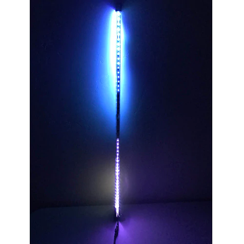 6' LED Whip Silver Xtreme Single Whip