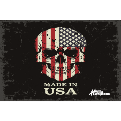 Made In USA Skull 3' x 5' Grommet Flag