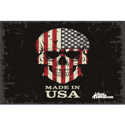 Made In USA Skull 3x5 Grommet Whip Flag